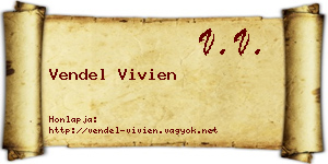 Vendel Vivien névjegykártya